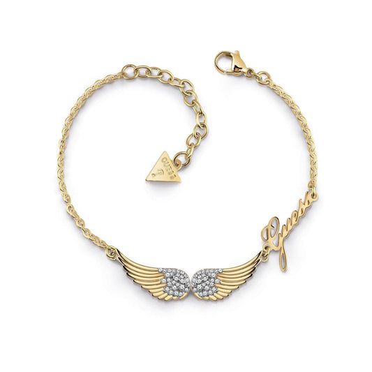 Double Pave Wings Gold Bracelet