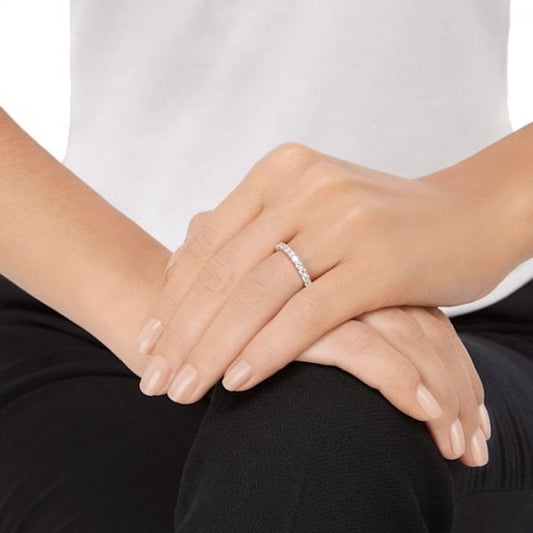 Vittore XL Ring, White, Rhodium plated SIZE 52