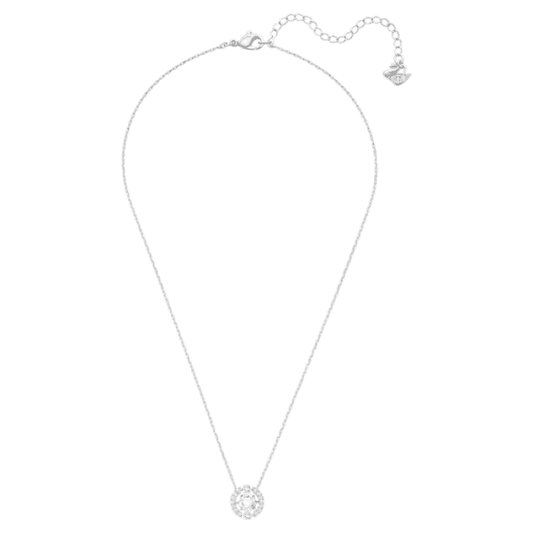 Sparkling Dance Round Necklace, White