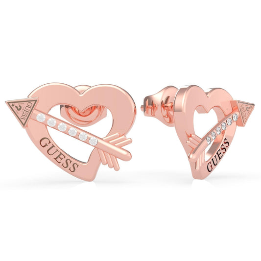 Rose Gold Tone Across My Heart Stud Earrings