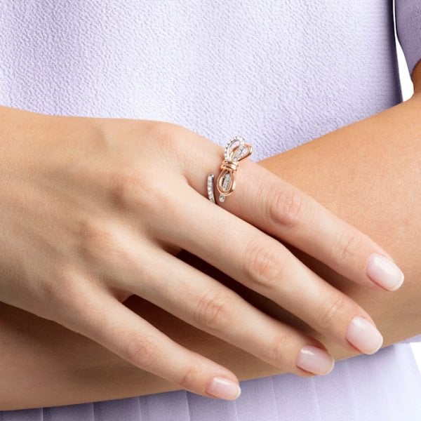 LIFELONG BOW RING MED CRY/MIX