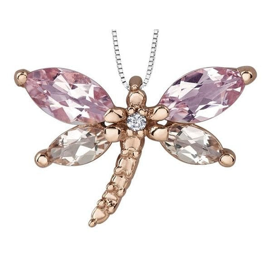 RG/WG Amethyst & Morganite Pendant