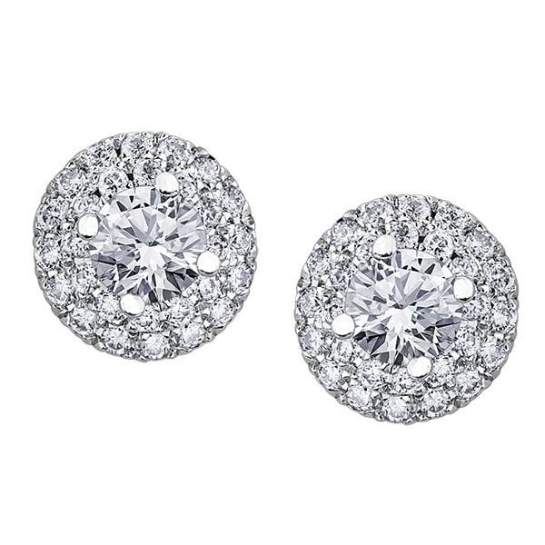 18ct WG/PD Diamond Earrings