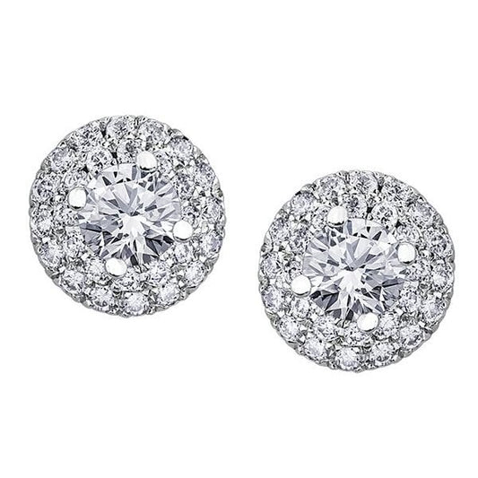 18ct WG/PD Diamond Earrings