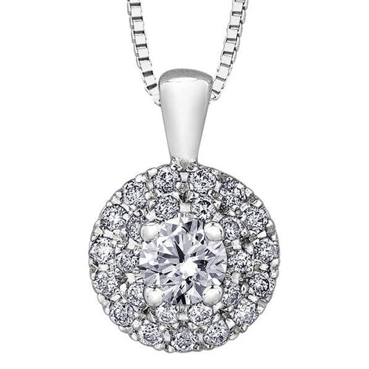 18ct WG/PD Diamond Pendant