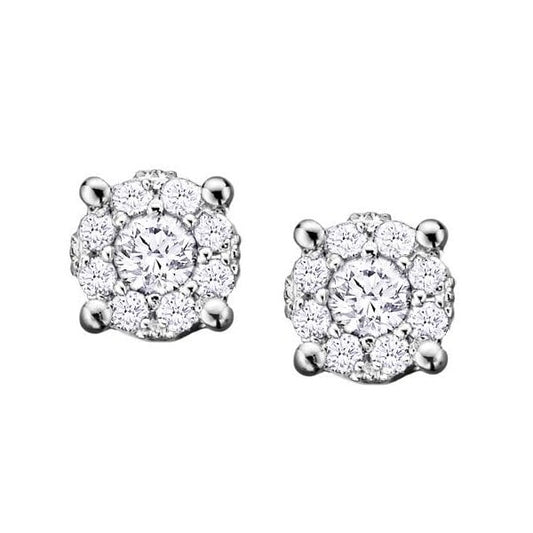 18ct WG/PD Diamond Earrings