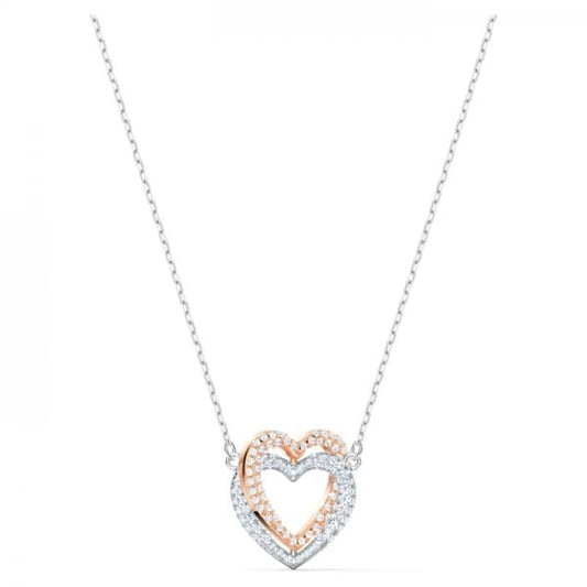 Infinity Heart Necklace, White