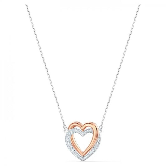 Infinity Heart Necklace, White