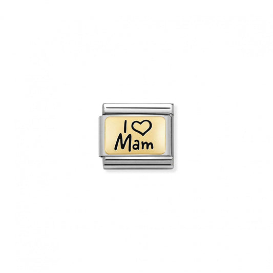 Gold I Love Mam Charm