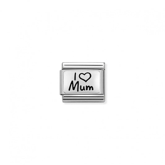 Silver I Love Mum Charm