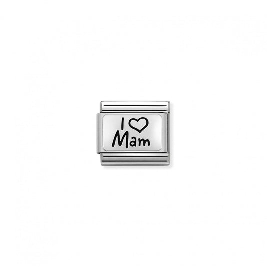 Classic Silver I Love Mam Charm
