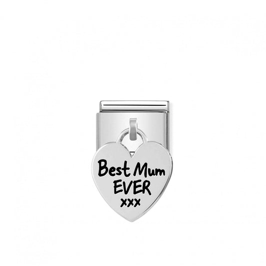 "Best Mum Ever" Engraved Silver Charm