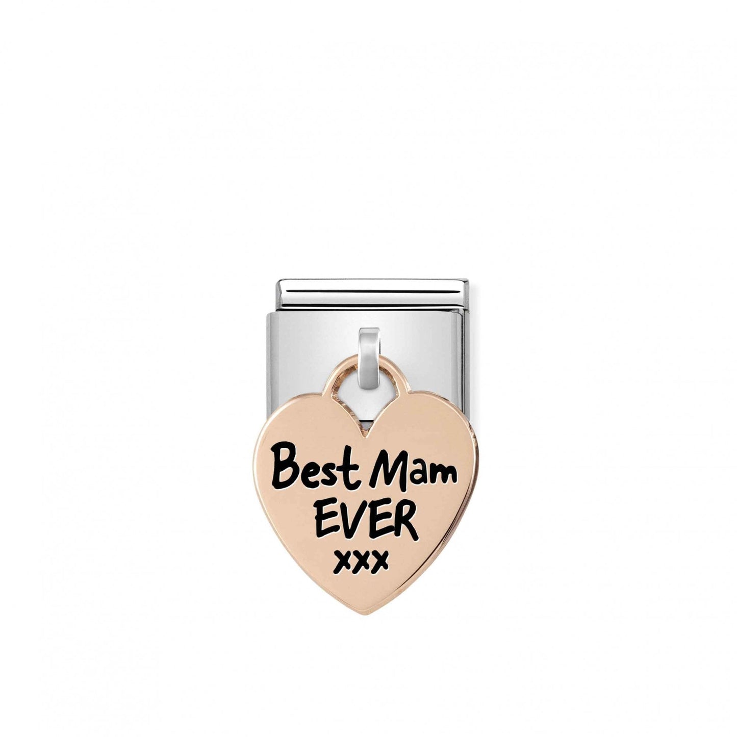 Classic Composable Limited Edition Rose Gold Heart Pendant Best Mam Ever Charm
