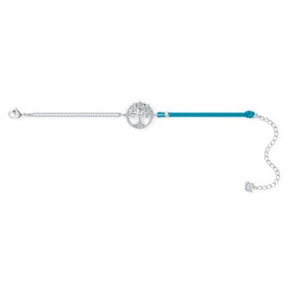 Symbolic Tree of Life Bracelet, Blue, Rhodium