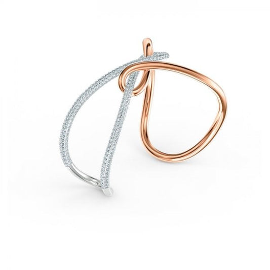 SWAROVSKI INFINITY CUFF, WHITE, MIXED METAL FINISH