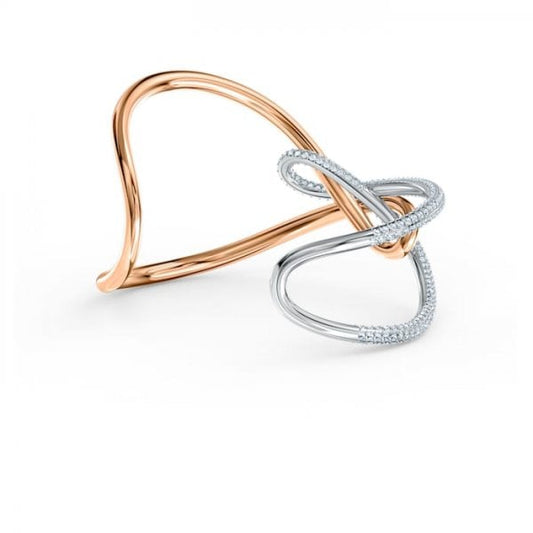 SWAROVSKI INFINITY CUFF, WHITE, MIXED METAL FINISH