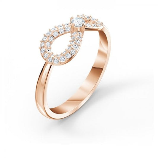 Swarovski Infinity Ring, White, SIZE 52