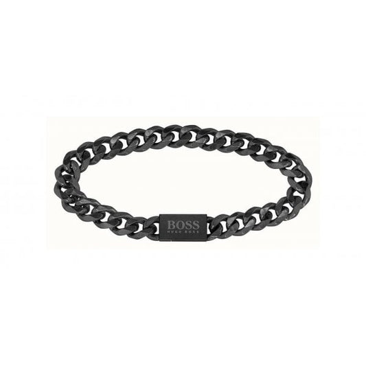 Men's Black IP Chain Link Bracelet