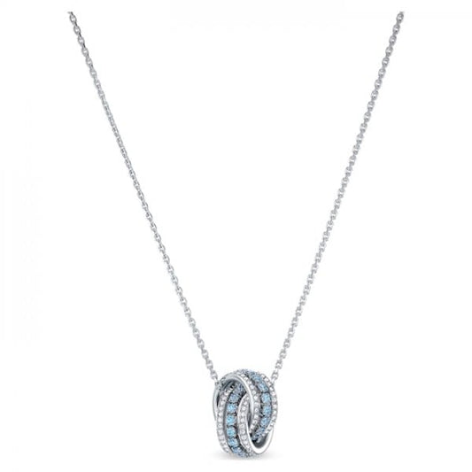 Further Blue & White Crystal Interlinked Necklace