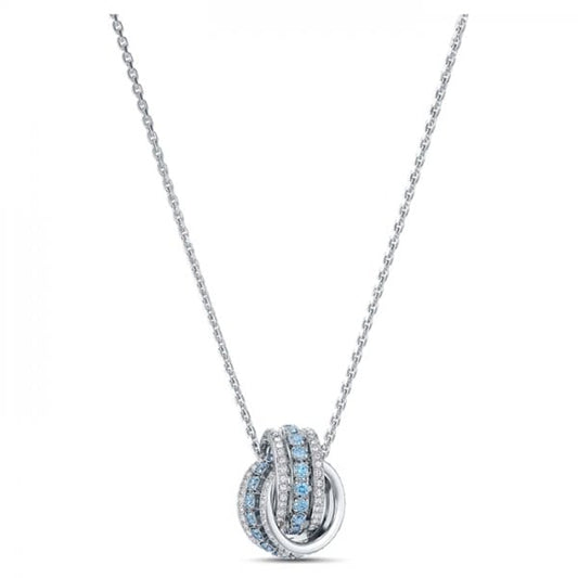 Further Blue & White Crystal Interlinked Necklace