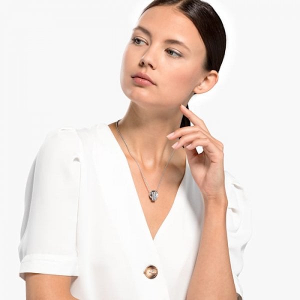 Further Blue & White Crystal Interlinked Necklace