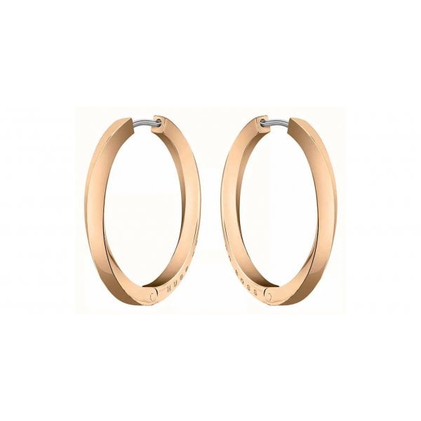 Women's Signature Rose Gold Hoop Earrings
