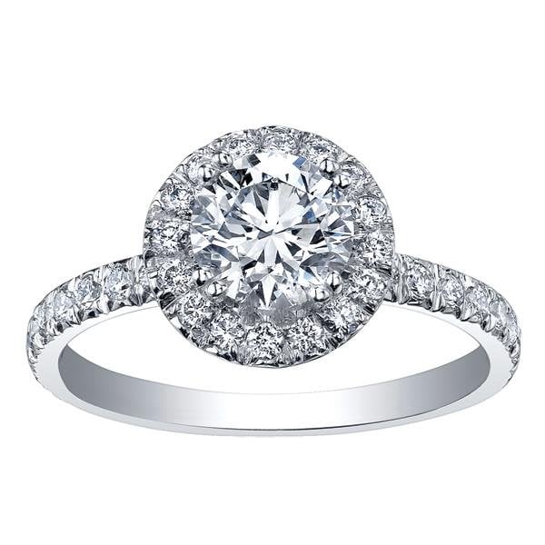 18CT WG/PD .40CT TW DIAMOND RING