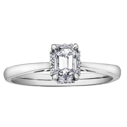 18CT WG/PD .36CT TW DIAMOND RING