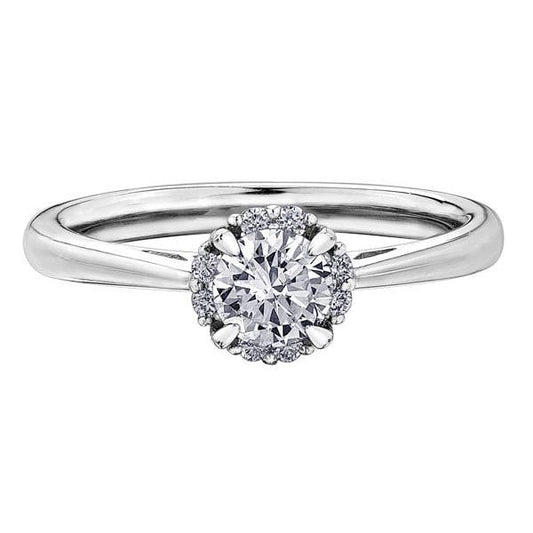 18CT WG/PD .58CT TW DIAMOND RING