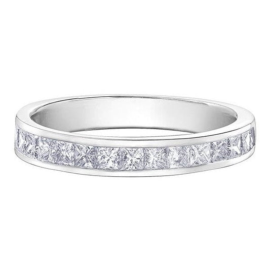 18CT WG/PD PRINCESS CUT .85CT RING