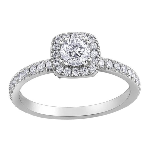 18CT WG/PD .75CT TW DIAMOND RING