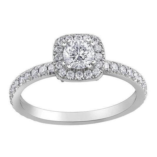 18CT WG/PD .75CT TW DIAMOND RING