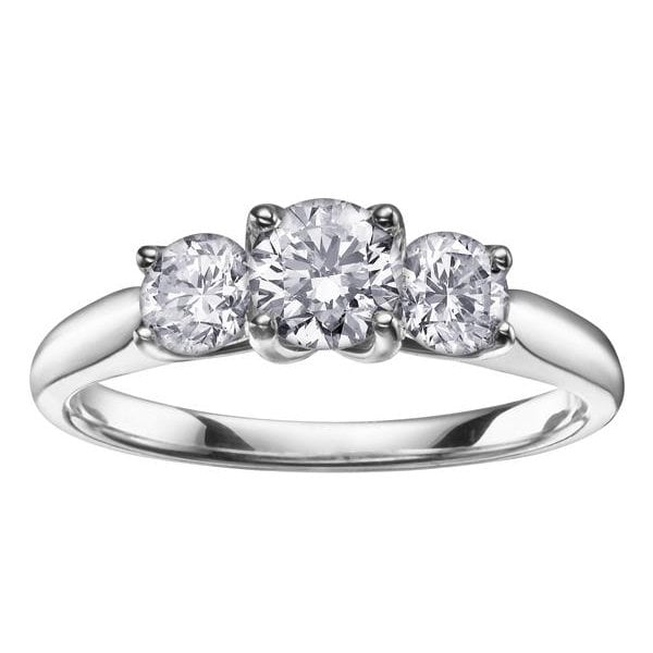 18CT WG/PD .75CT TW DIAMOND RING
