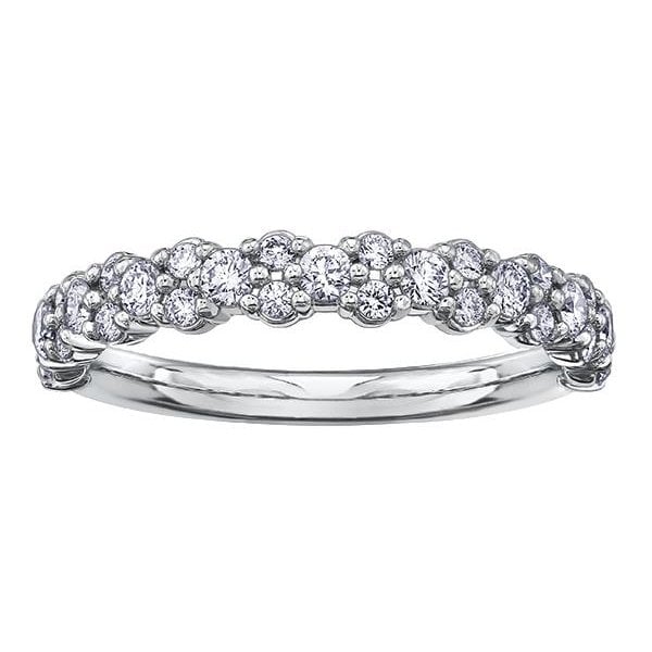 18CT WG/PD .42CT TW DIAMOND BAND