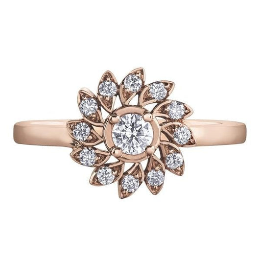 9CT RG .30CT TW DIAMOND RING