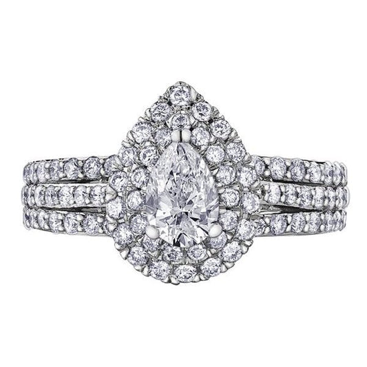 PL 950 RU 1.35CT TW PEAR SHAPE DIA RING