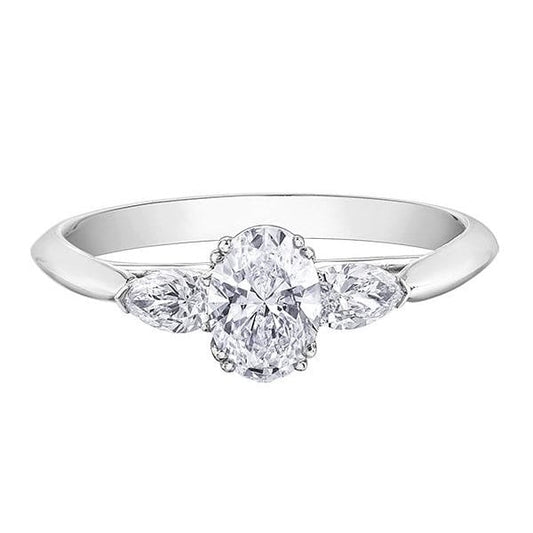 18CT WG/PD .85CT TW DIAMOND RING
