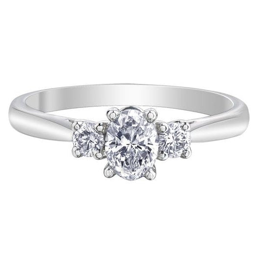 18CT WG/PD .56CT TW DIAMOND RING