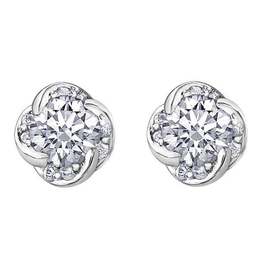 18CT WG/PD .20CT DTW DIAMOND EARRINGS