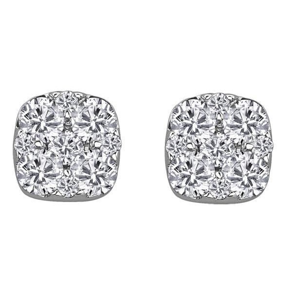 18CT WG/PD .25CT TW DIAMOND EARRINGS
