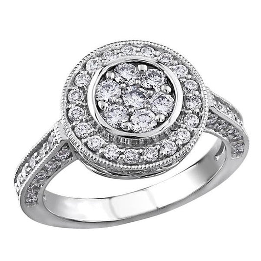 18CT WG/PD 1CT TW DIAMOND RING