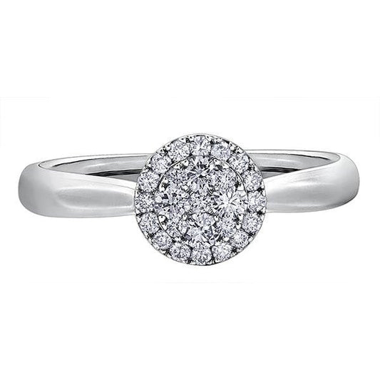 9CT WG 1CT TW DIAMOND RING