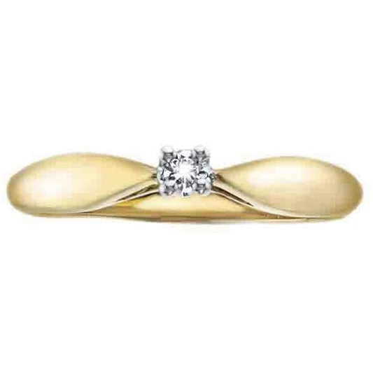 18CT Y/W .26CT TW DIAMOND RING