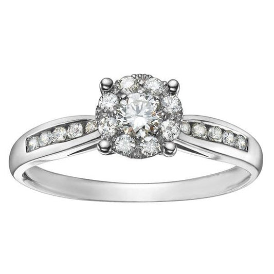 9CT WG .36CT TW DIAMOND RING