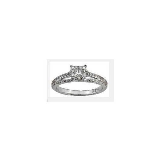 9CT WG PRINCESS CUT 54CT TW DIAMOND RING