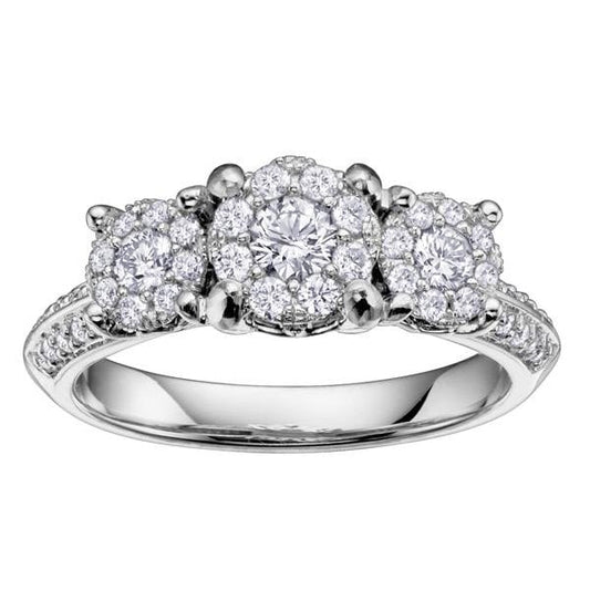 18CT WG PD .66CT TW DIAMOND RING