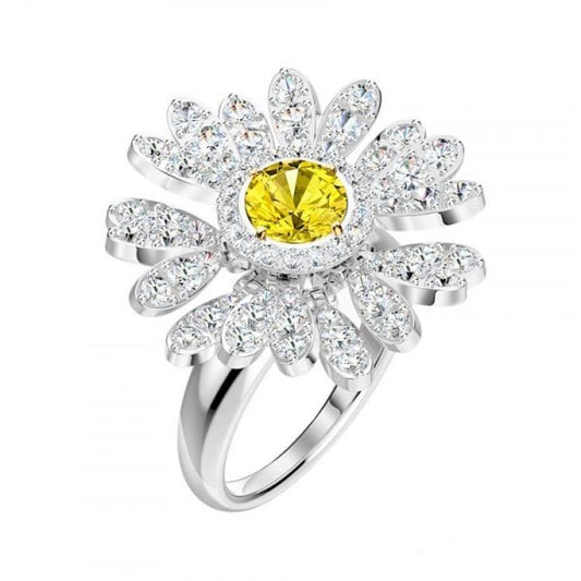 Eternal Flower Ring, Yellow, Mixed metal finish