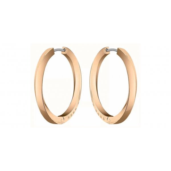 Women's Signature Rose Gold Hoop Earrings