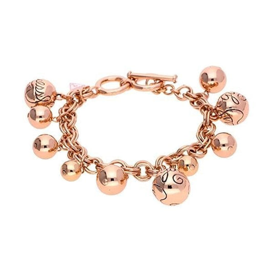 Rose Gold Plated Ball Charm Bracelet