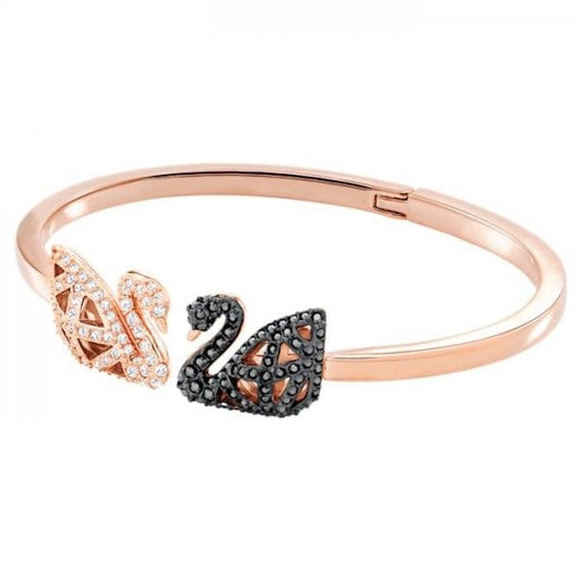 Facet Swan Bangle, Multi-coloured, Mixed metal